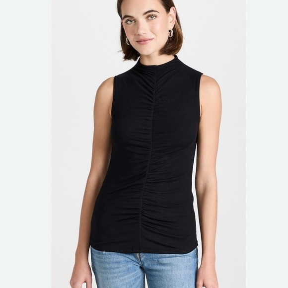 Veronica Beard Tops - Veronica Beard NEW Black Ruched Fitted Tank Top